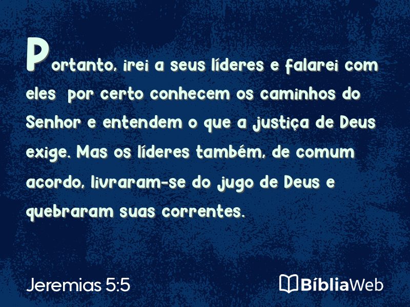 Jeremias 5:5 em imagem para compartilhar