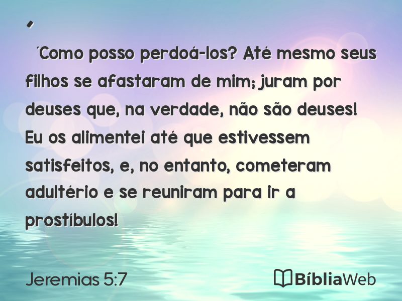Jeremias 5:7 em imagem para compartilhar