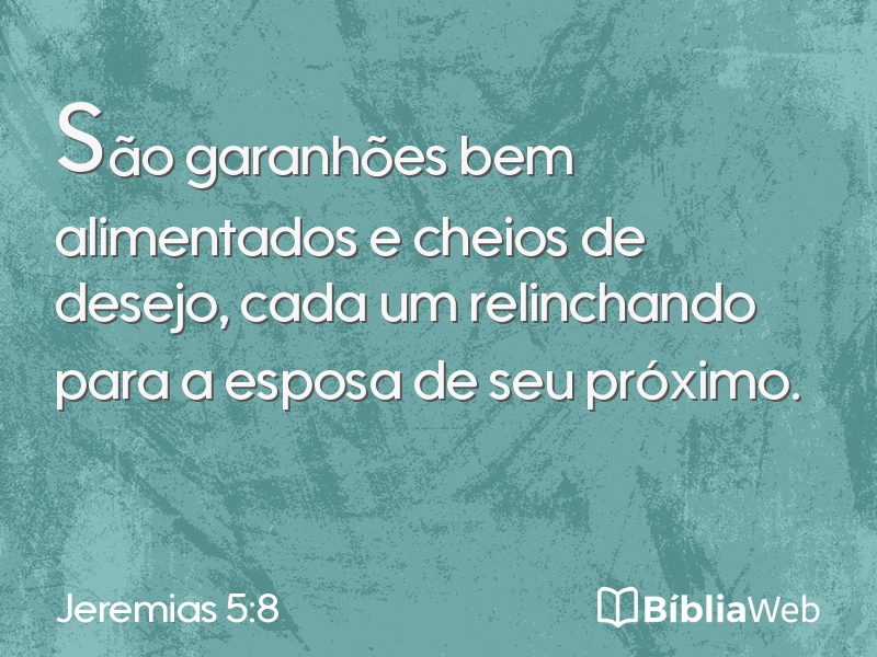 Jeremias 5:8 em imagem para compartilhar