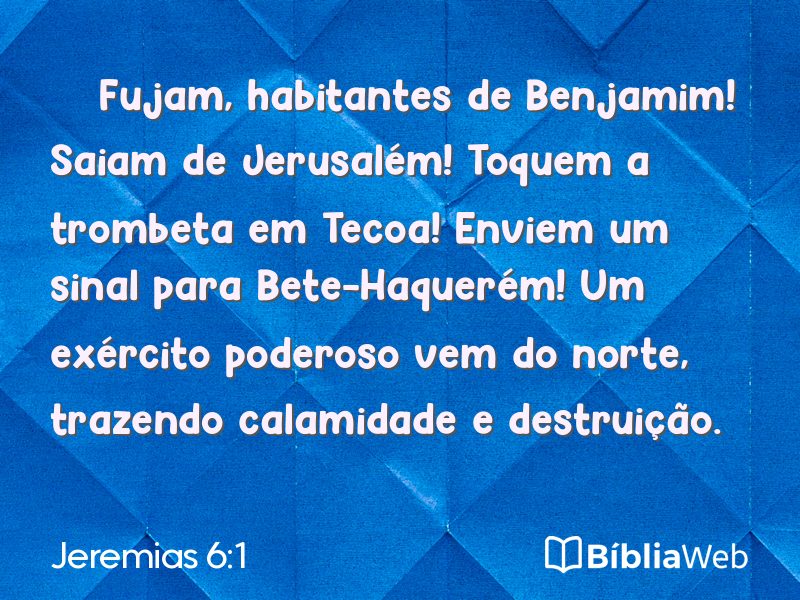 Jeremias 6:1 em imagem para compartilhar