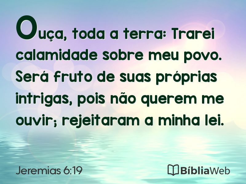 Jeremias 6:19 em imagem para compartilhar