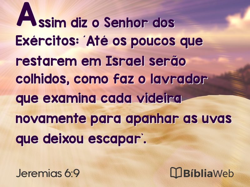 Jeremias 6:9 em imagem para compartilhar