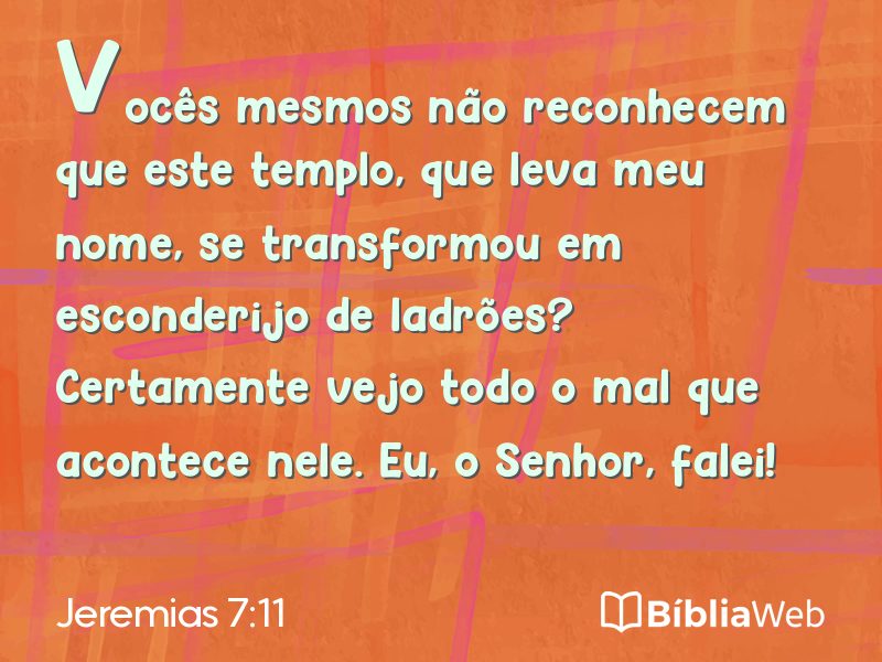 Jeremias 7:11 em imagem para compartilhar