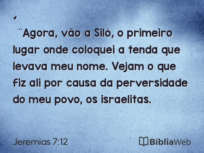 Jeremias 7:12 em imagem para compartilhar
