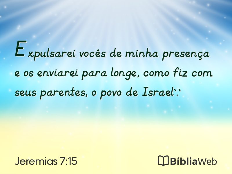 Jeremias 7:15 em imagem para compartilhar