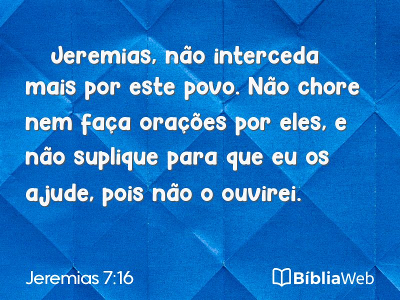 Jeremias 7:16 em imagem para compartilhar