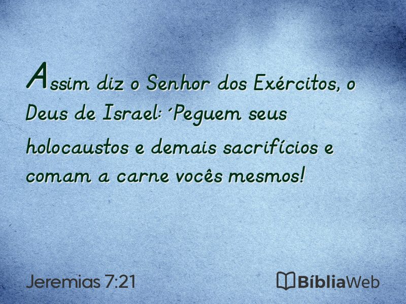 Jeremias 7:21 em imagem para compartilhar