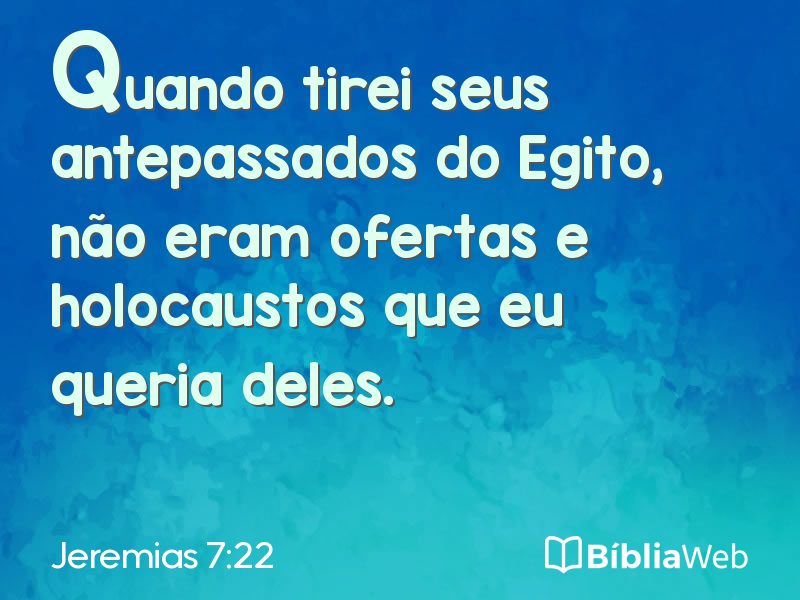 Jeremias 7:22 em imagem para compartilhar