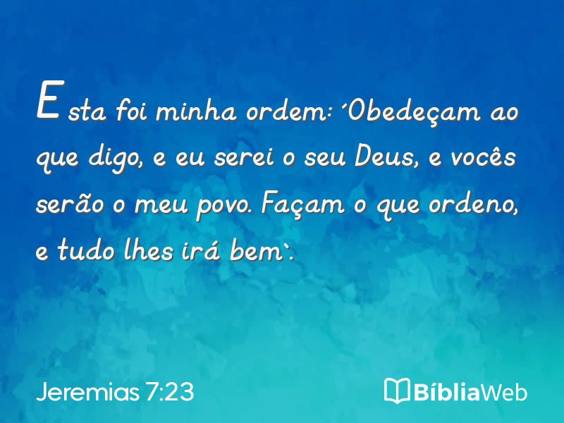 Jeremias 7:23 em imagem para compartilhar