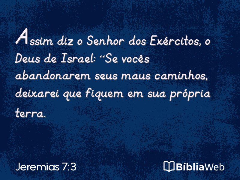 Jeremias 7:3 em imagem para compartilhar