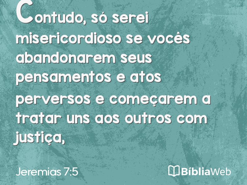 Jeremias 7:5 em imagem para compartilhar