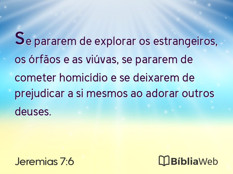 Jeremias 7:6 em imagem para compartilhar