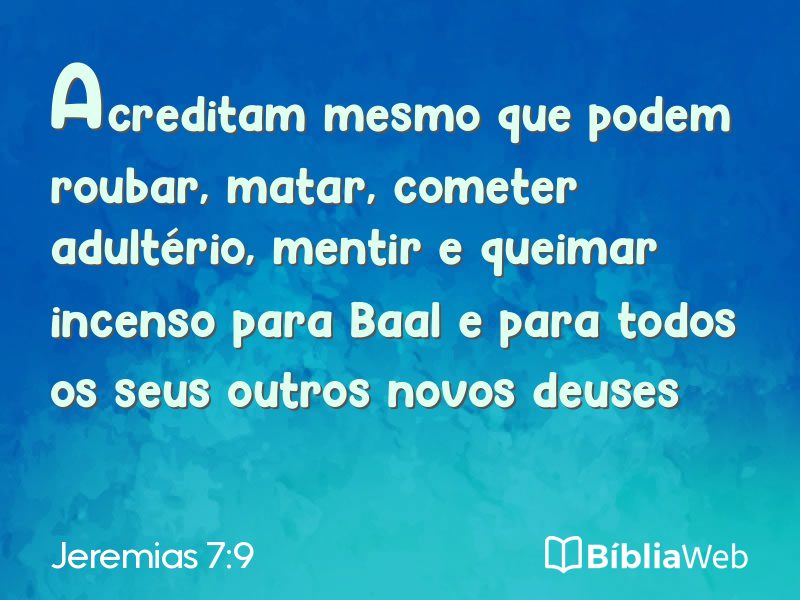 Jeremias 7:9 em imagem para compartilhar