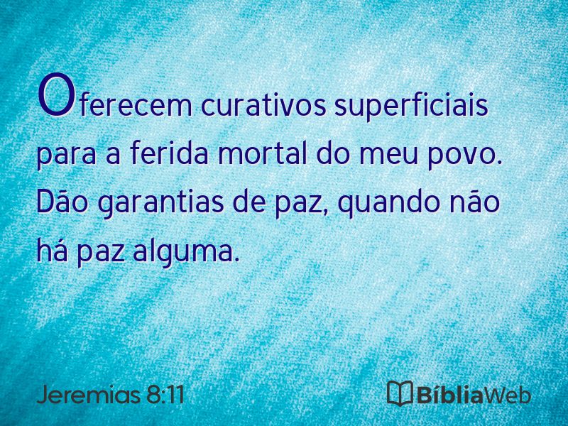 Jeremias 8:11 em imagem para compartilhar