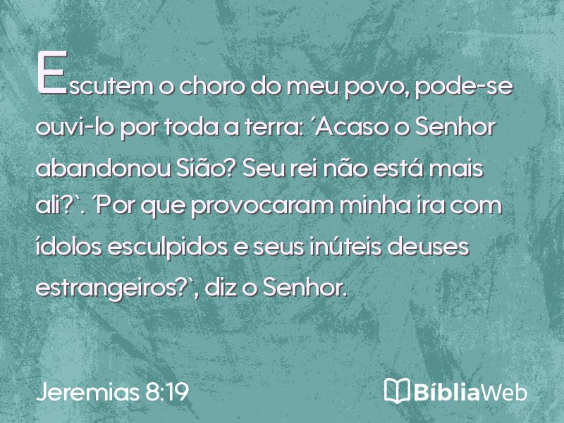 Jeremias 8:19 em imagem para compartilhar