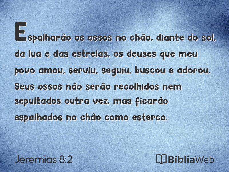 Jeremias 8:2 em imagem para compartilhar