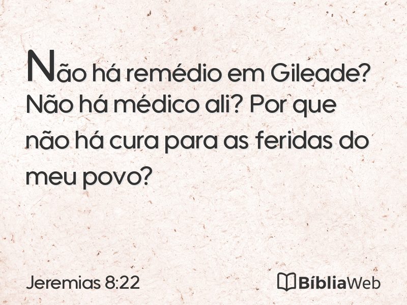 Jeremias 8:22 em imagem para compartilhar
