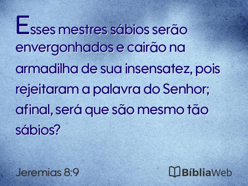 Jeremias 8:9 em imagem para compartilhar