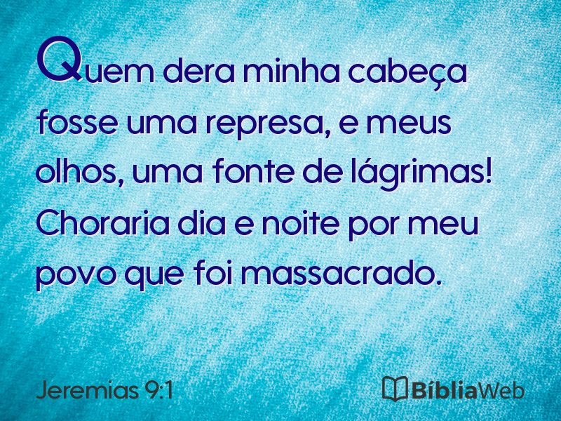 Jeremias 9:1 em imagem para compartilhar