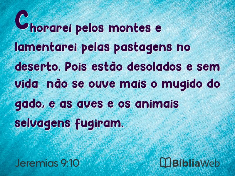 Jeremias 9:10 em imagem para compartilhar