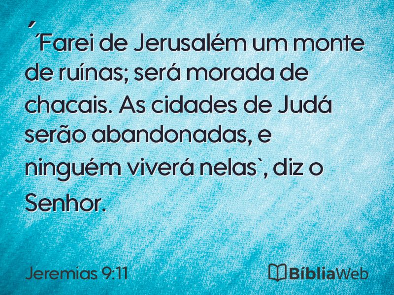 Jeremias 9:11 em imagem para compartilhar