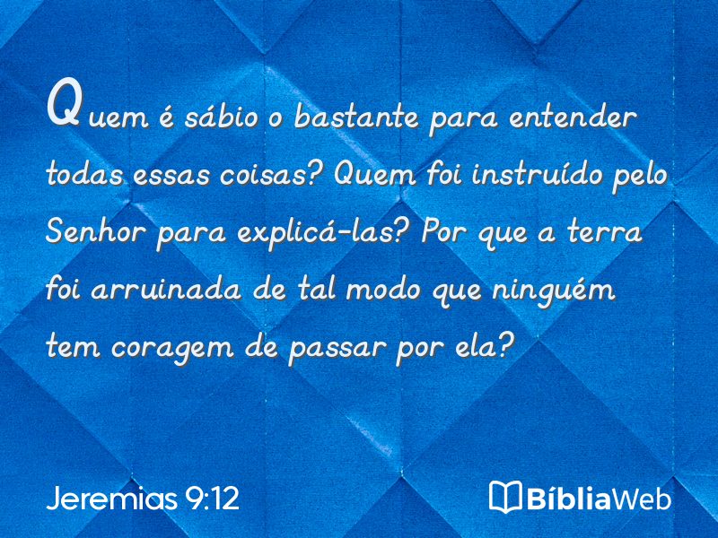 Jeremias 9:12 em imagem para compartilhar