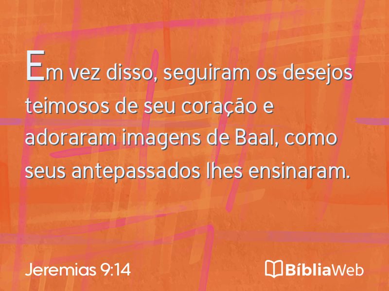 Jeremias 9:14 em imagem para compartilhar