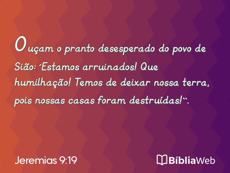 Jeremias 9:19 em imagem para compartilhar