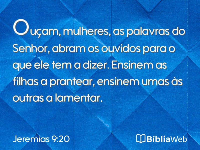 Jeremias 9:20 em imagem para compartilhar