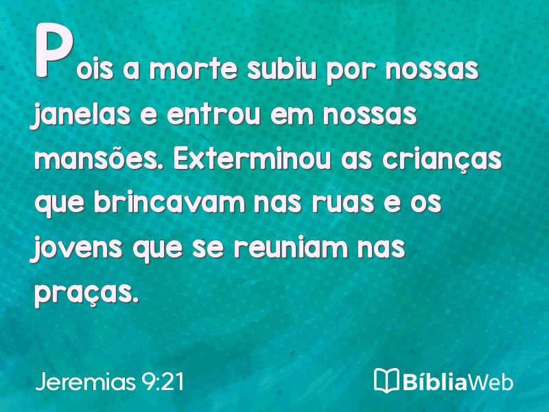 Jeremias 9:21 em imagem para compartilhar