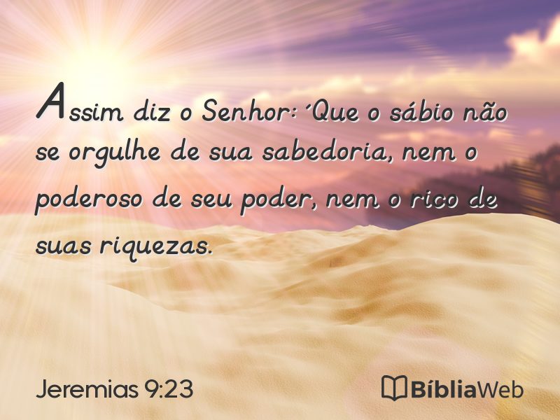 Jeremias 9:23 em imagem para compartilhar