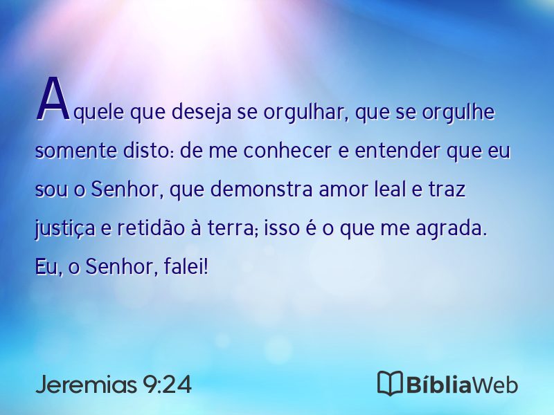 Jeremias 9:24 em imagem para compartilhar