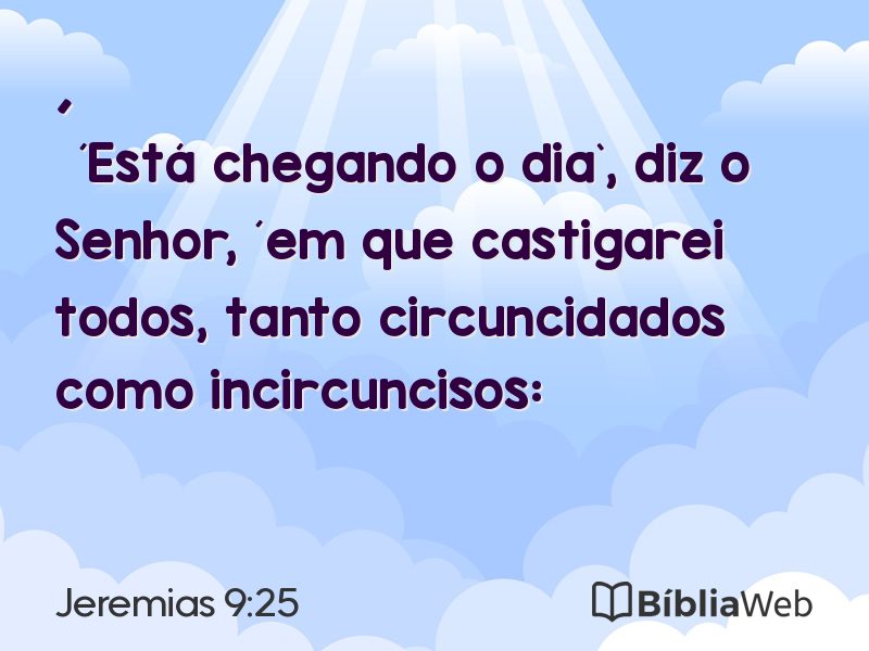 Jeremias 9:25 em imagem para compartilhar