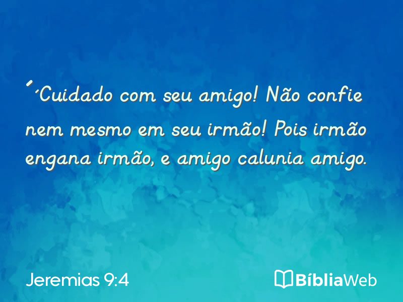 Jeremias 9:4 em imagem para compartilhar