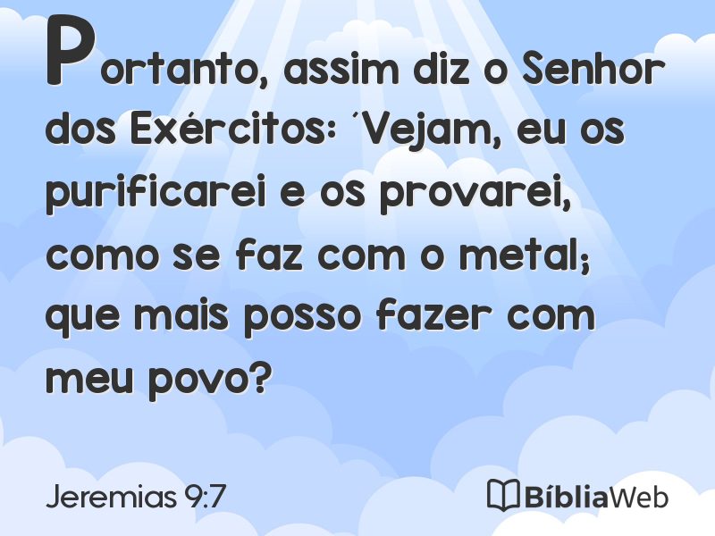 Jeremias 9:7 em imagem para compartilhar