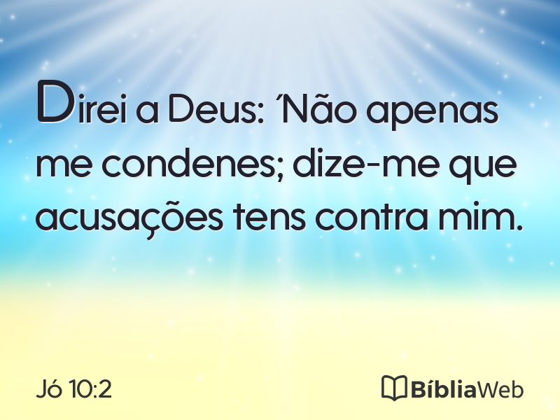Jó 10:2 em imagem para compartilhar
