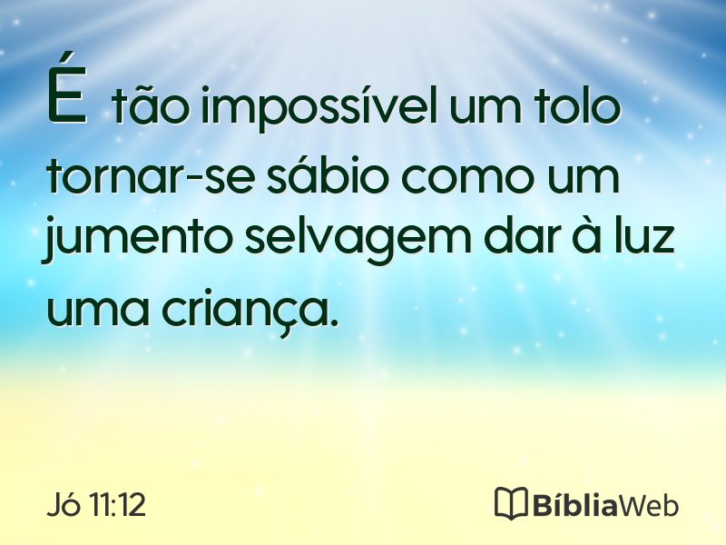 Jó 11:12 em imagem para compartilhar