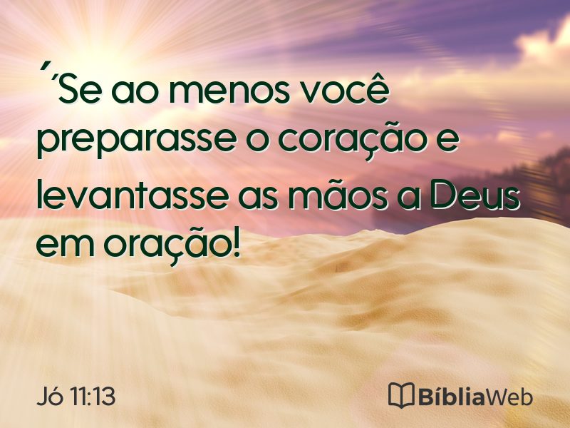 Jó 11:13 em imagem para compartilhar