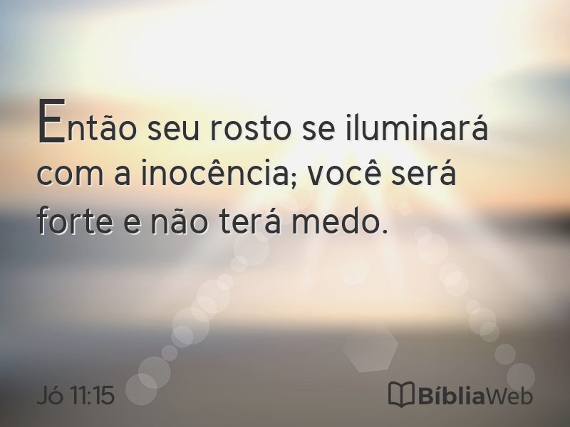 Jó 11:15 em imagem para compartilhar