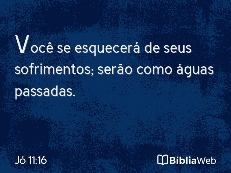 Jó 11:16 em imagem para compartilhar