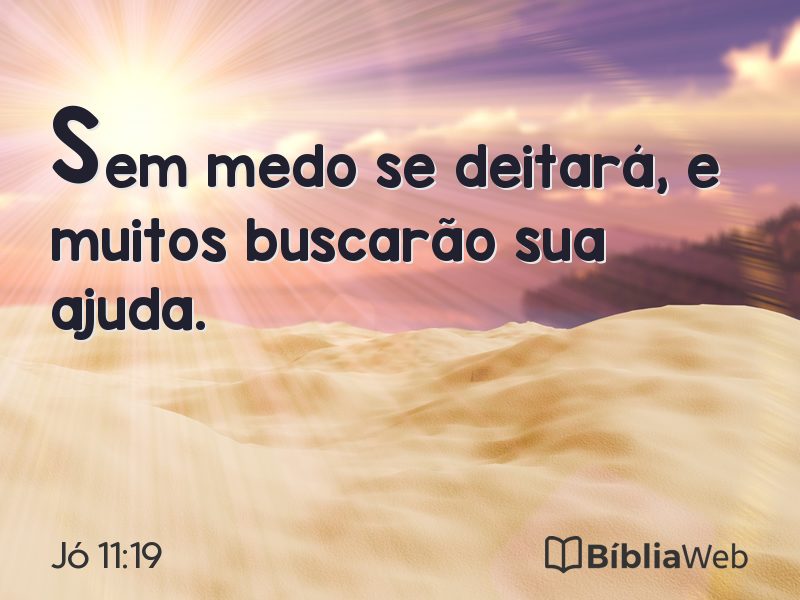 Jó 11:19 em imagem para compartilhar