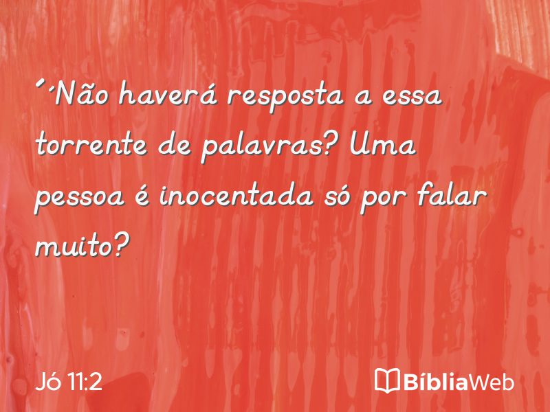 Jó 11:2 em imagem para compartilhar