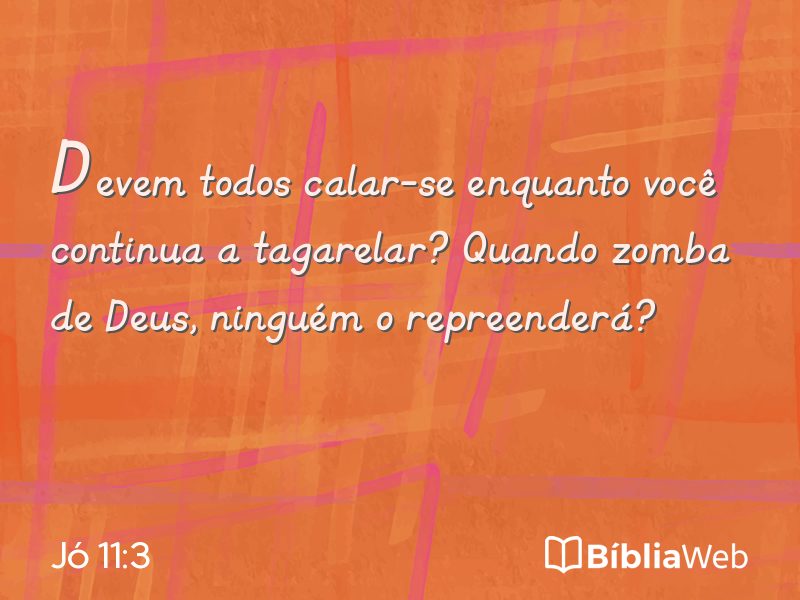 Jó 11:3 em imagem para compartilhar