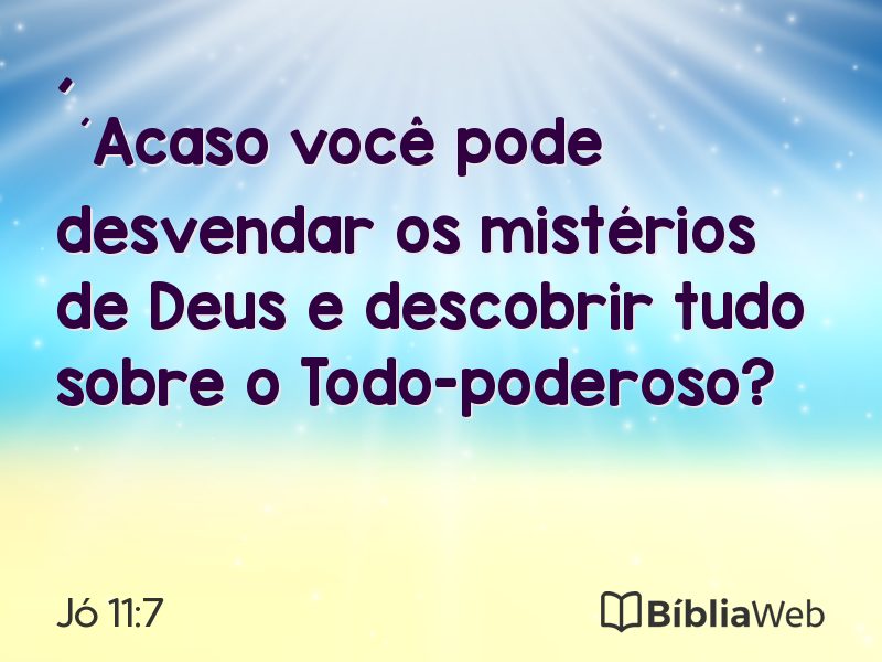 Jó 11:7 em imagem para compartilhar