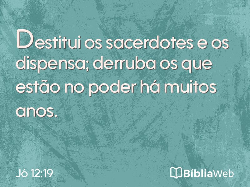 Jó 12:19 em imagem para compartilhar