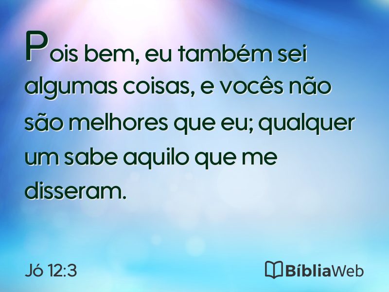 Jó 12:3 em imagem para compartilhar