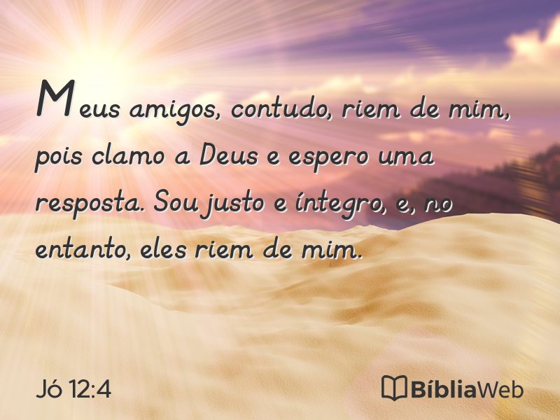 Jó 12:4 em imagem para compartilhar