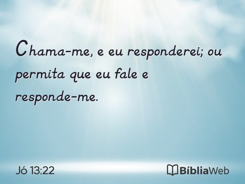 Jó 13:22 em imagem para compartilhar