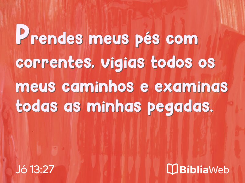 Jó 13:27 em imagem para compartilhar