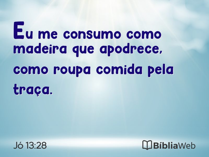 Jó 13:28 em imagem para compartilhar
